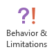 Behavior & Limitations button