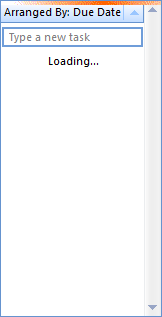 Empty Task List in To-Do Bar