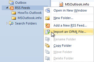 Import an OPML file