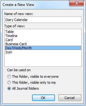 Creating a Calendar view for the Journal