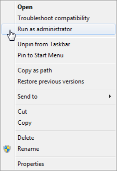 Run as Administrator